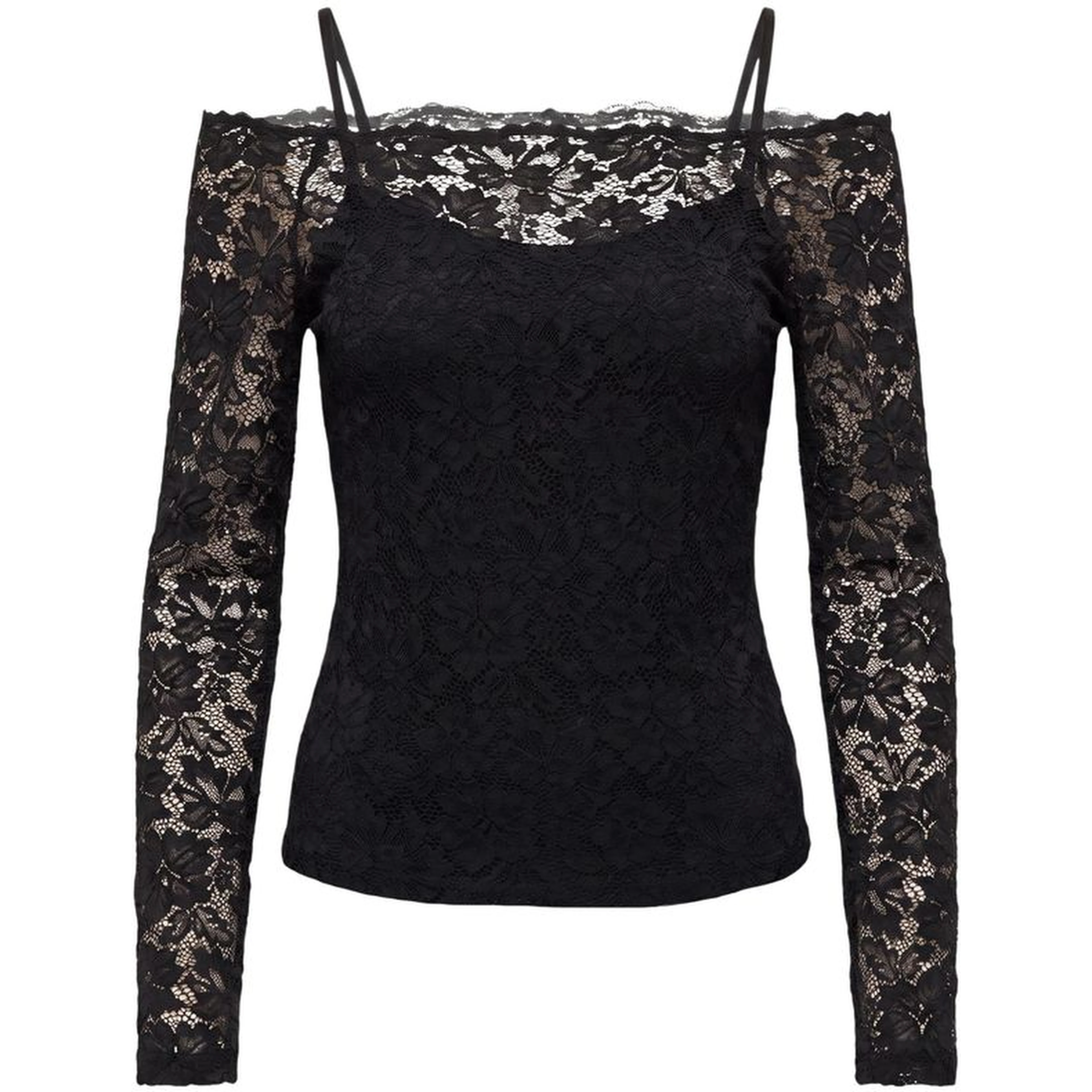 Black Polyamide Long Sleeve T-Shirt