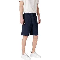 Blue Cotton Bermuda Shorts