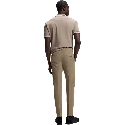 Beige Polyester Skinny Pants