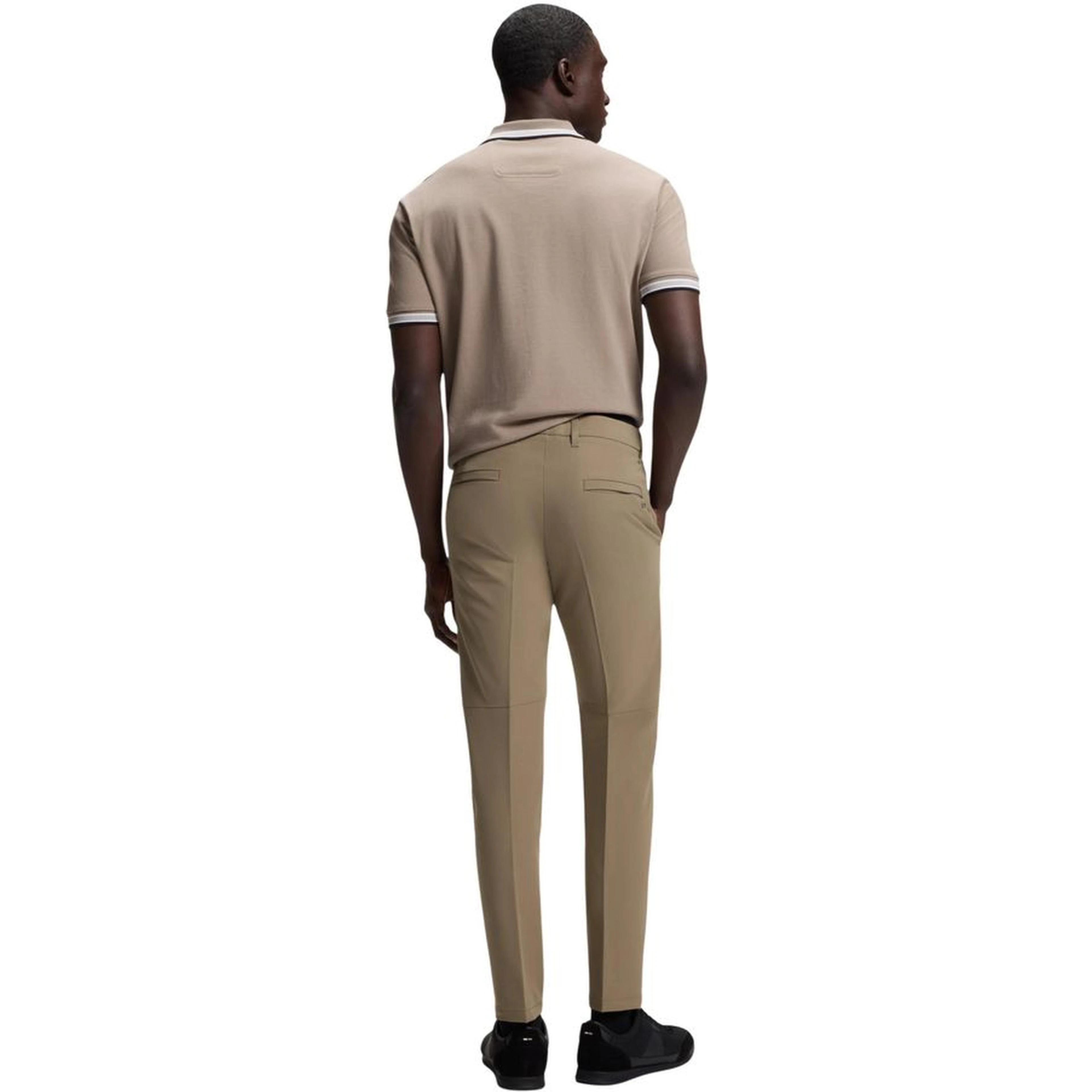 Beige Polyester Skinny Pants
