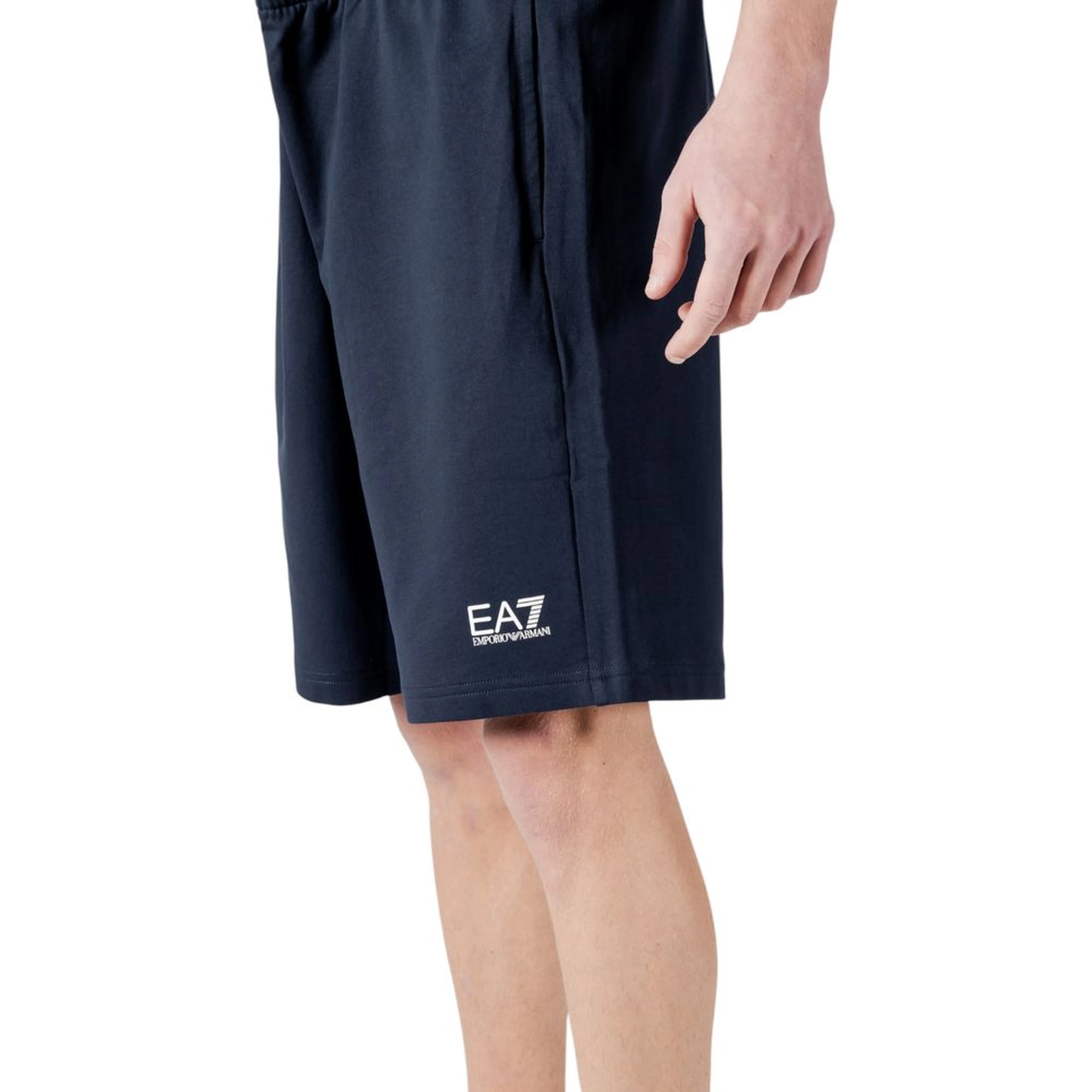 Blue Cotton Bermuda Shorts