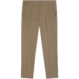 Beige Polyester Skinny Pants