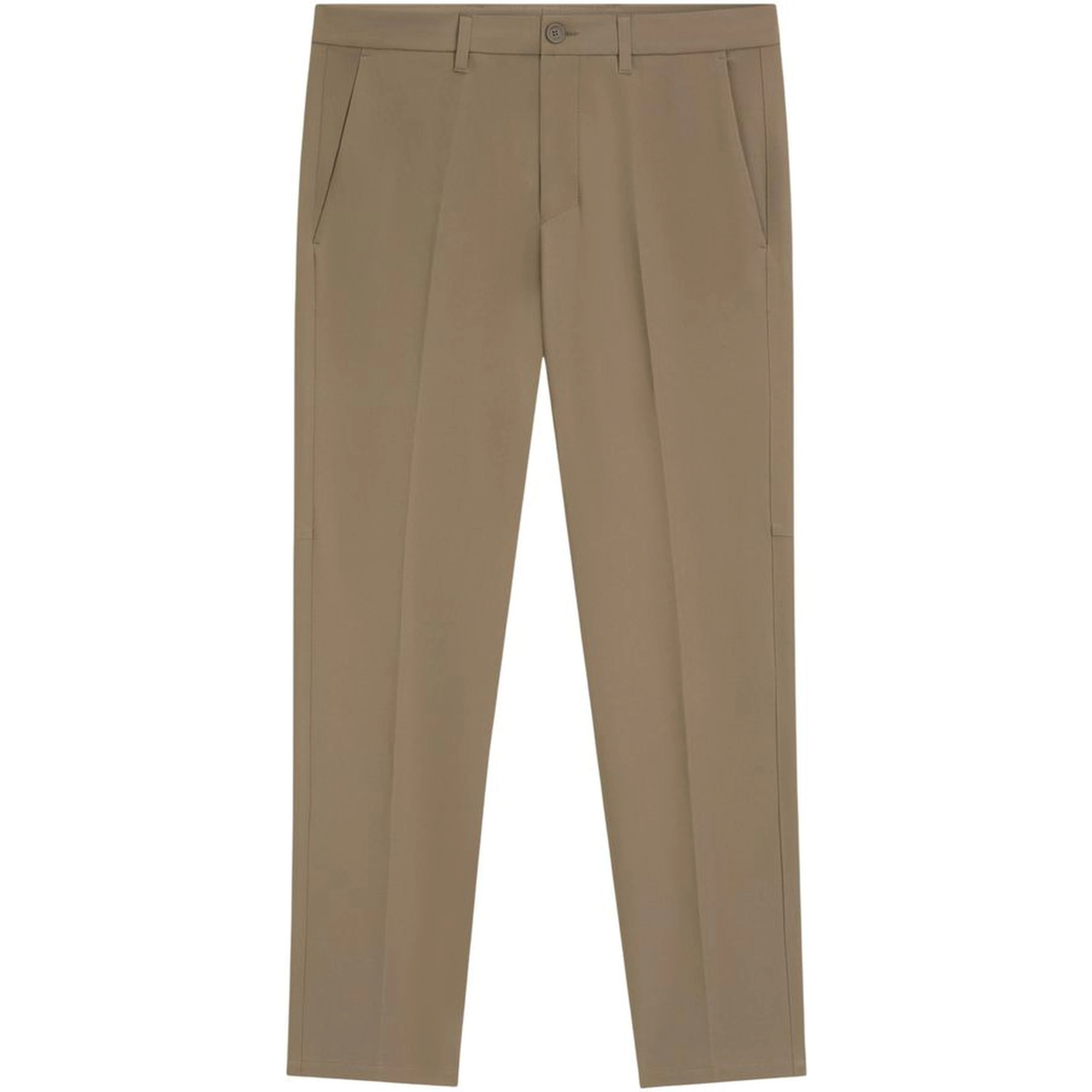 Beige Polyester Skinny Pants