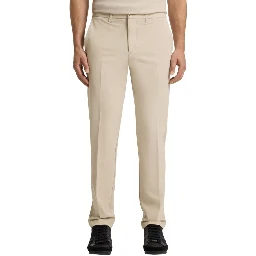 Beige Polyester Skinny Pants