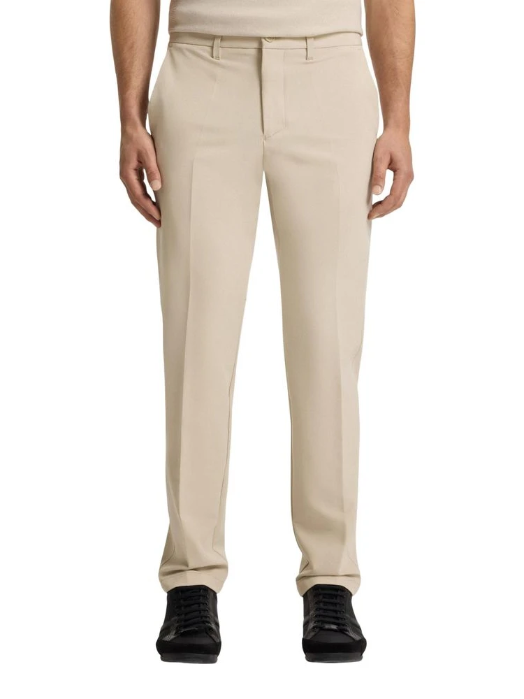Beige Polyester Skinny Pants