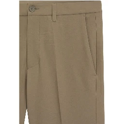Beige Polyester Skinny Pants