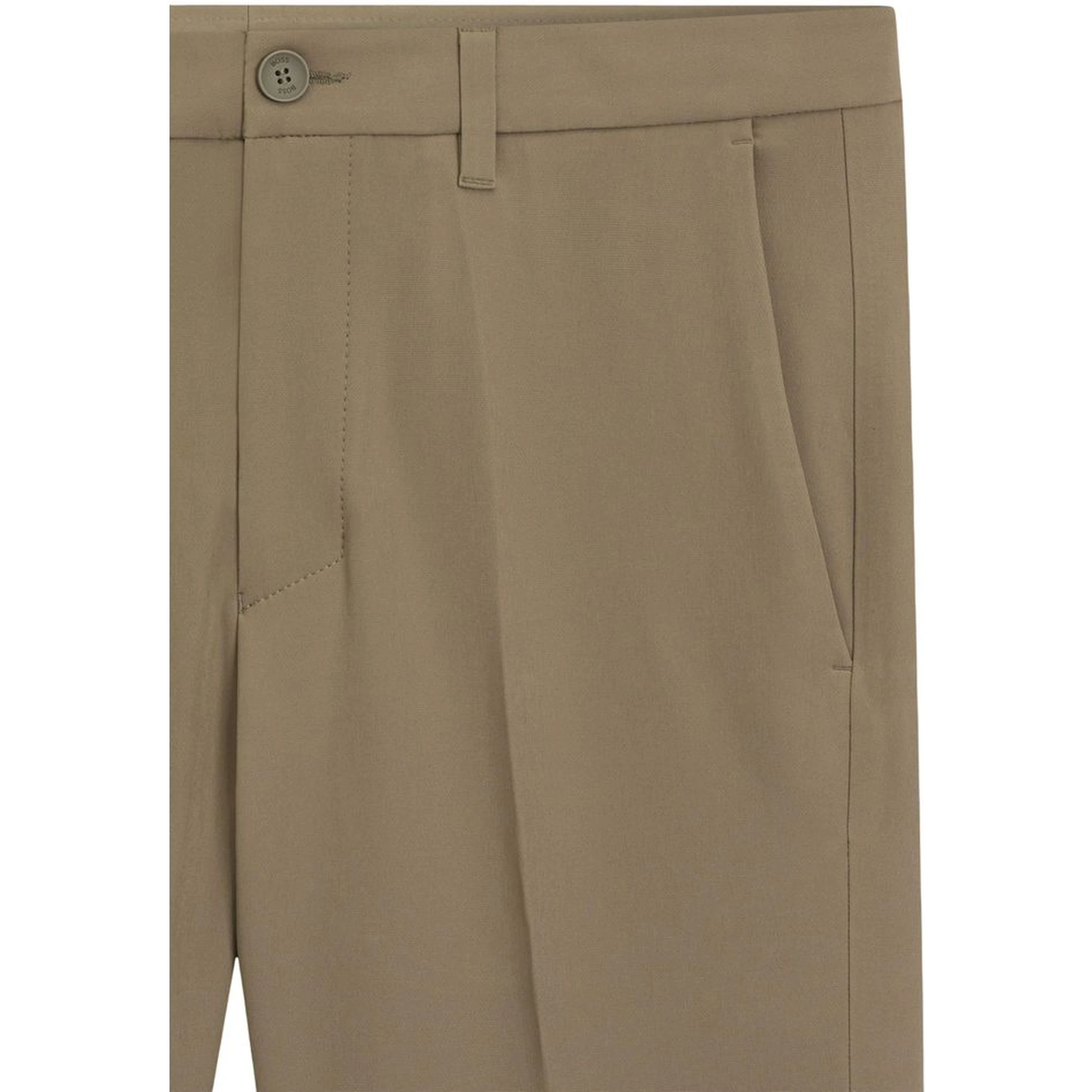 Beige Polyester Skinny Pants