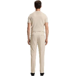 Beige Polyester Skinny Pants