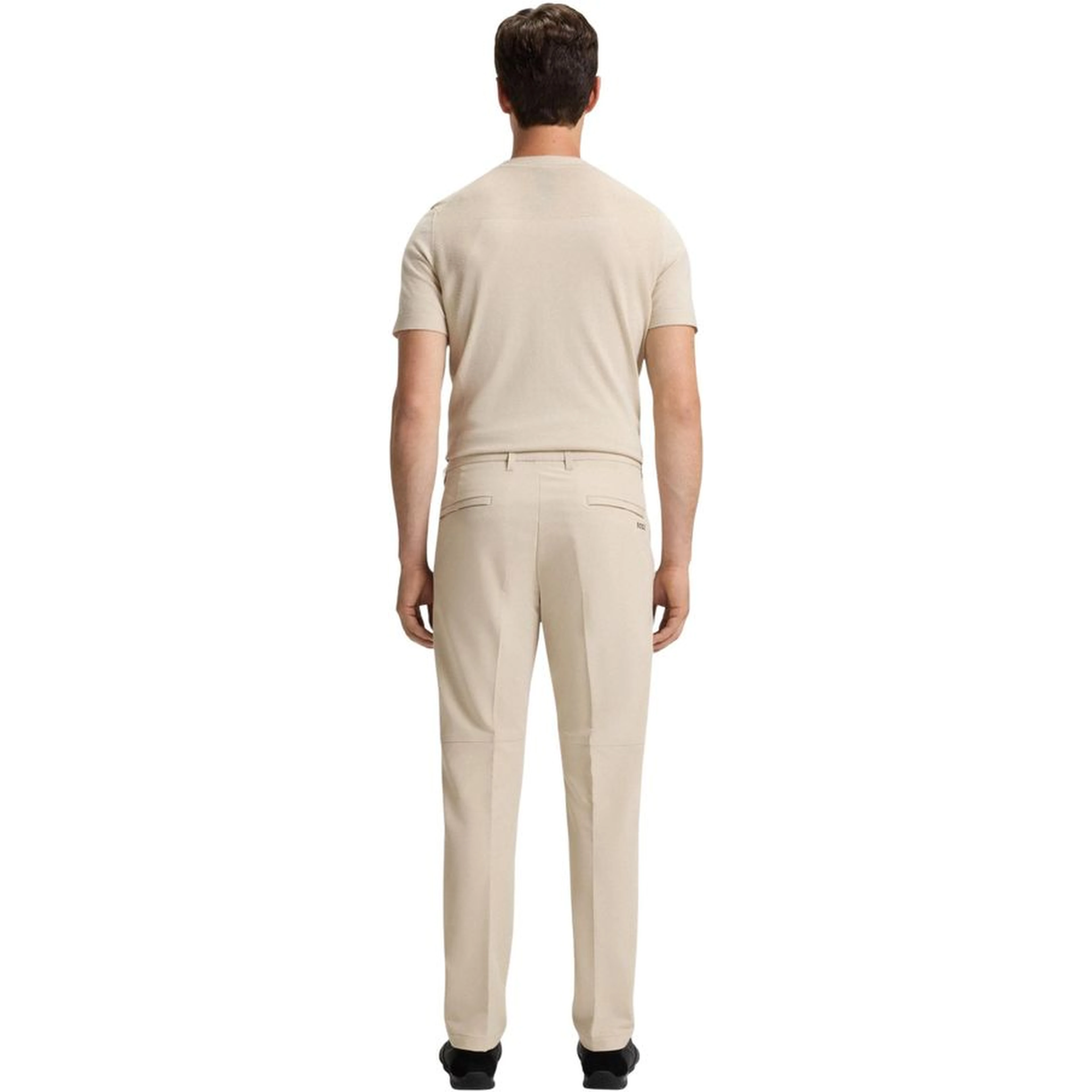 Beige Polyester Skinny Pants