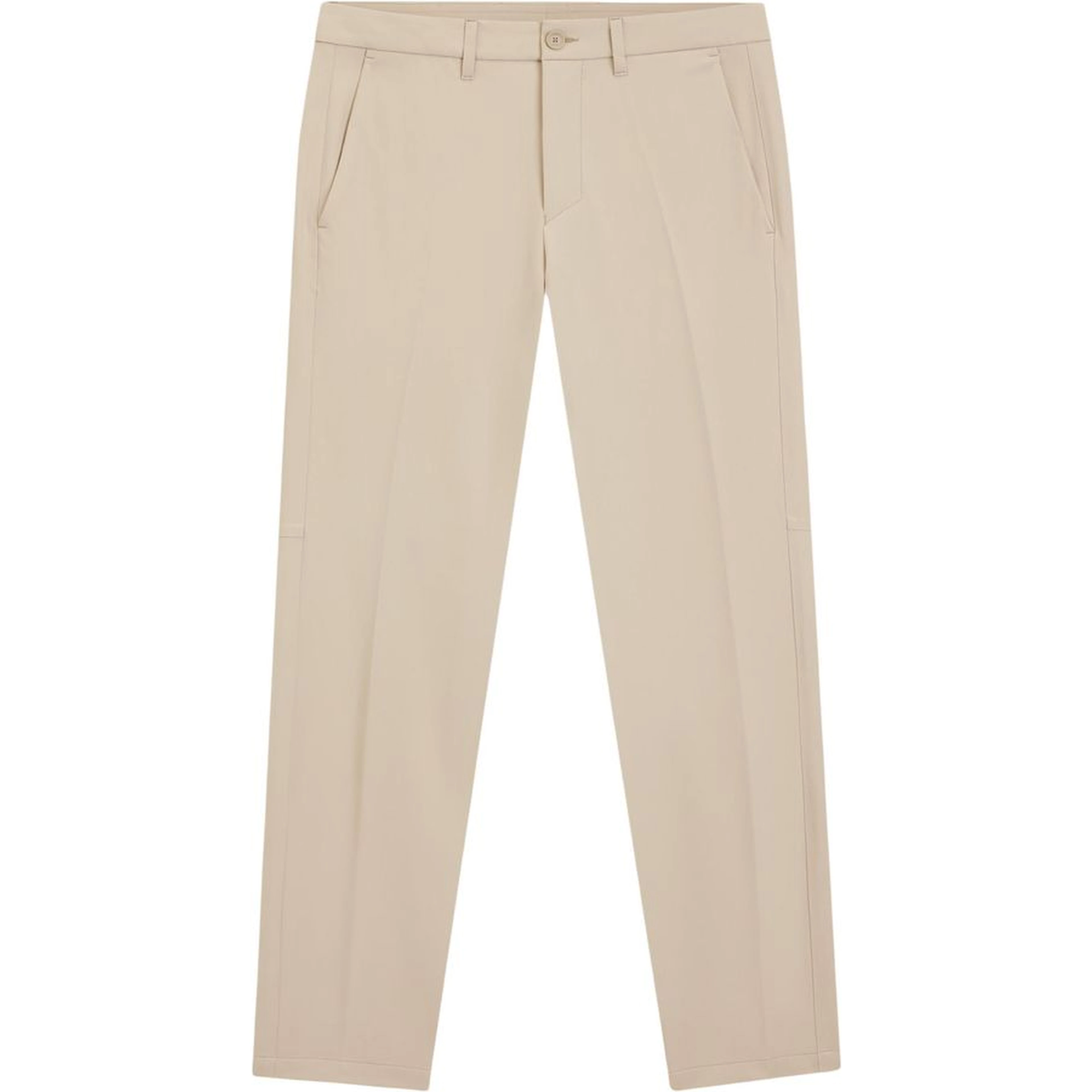 Beige Polyester Skinny Pants