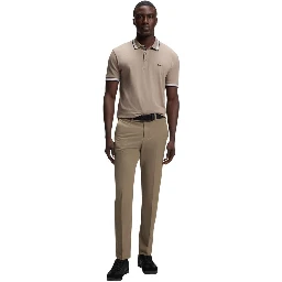 Beige Polyester Skinny Pants