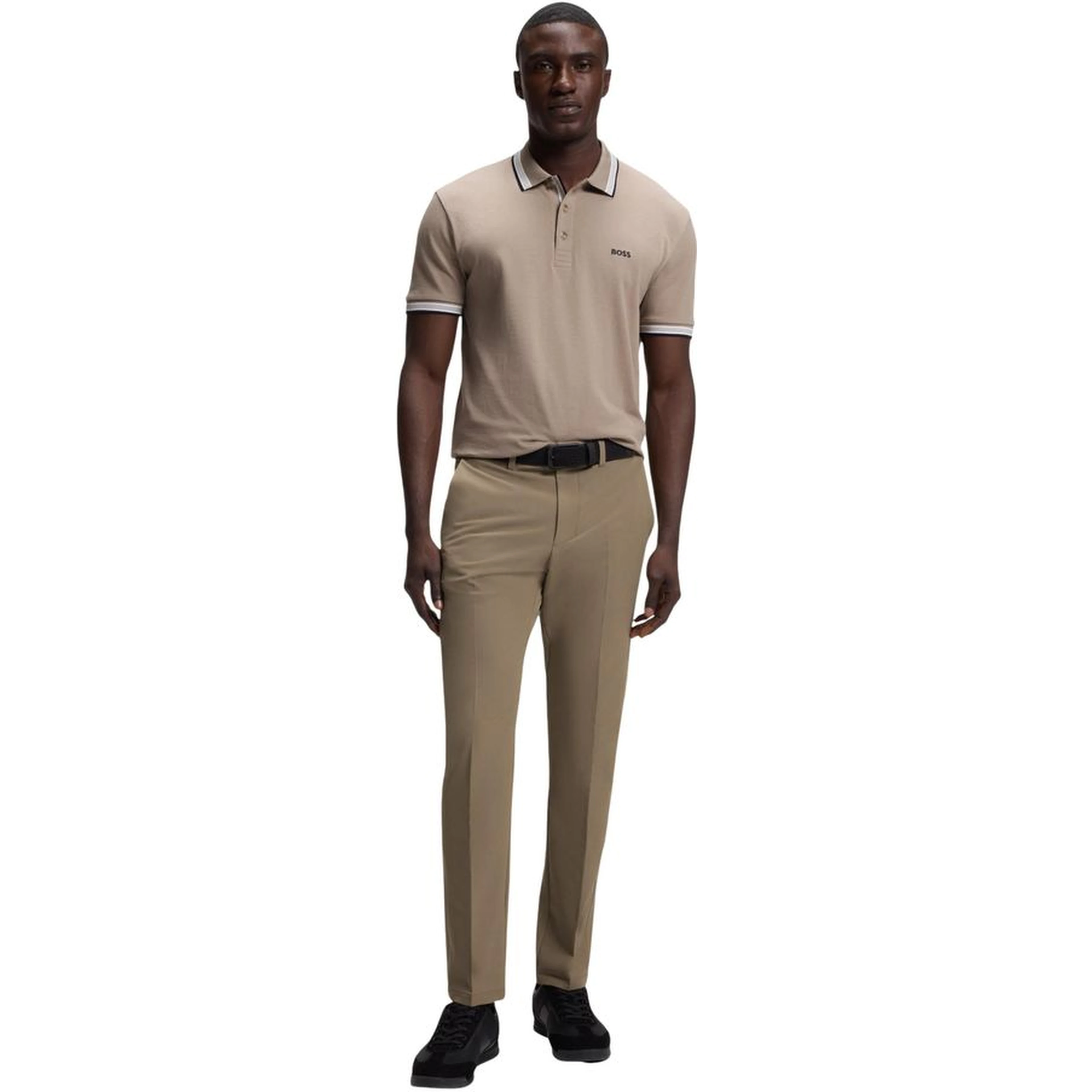 Beige Polyester Skinny Pants