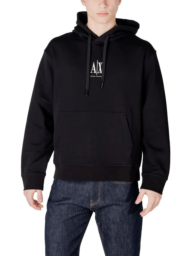 Black Cotton Hoodie