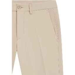 Beige Polyester Skinny Pants