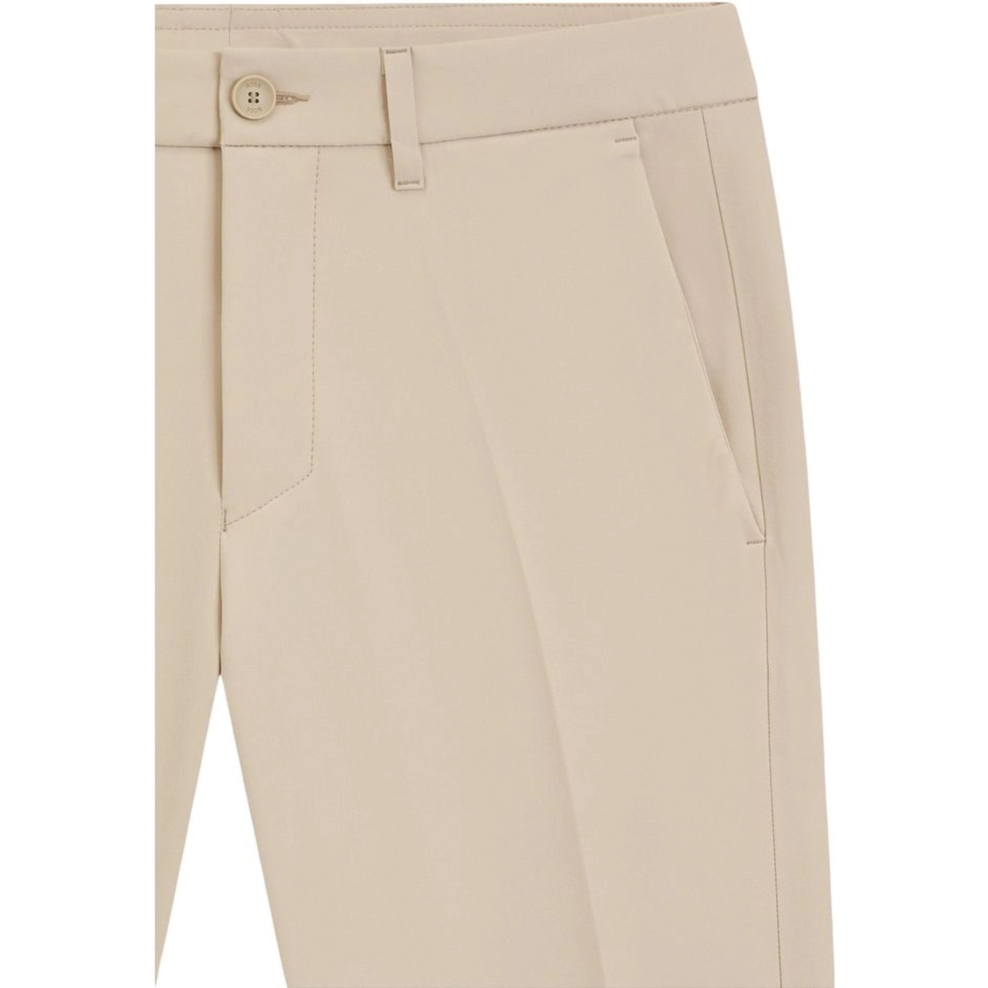 Beige Polyester Skinny Pants