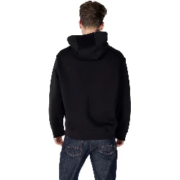 Black Cotton Hoodie