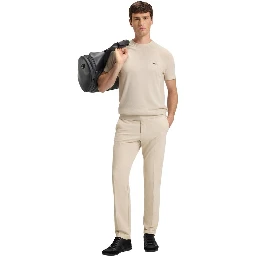 Beige Polyester Skinny Pants
