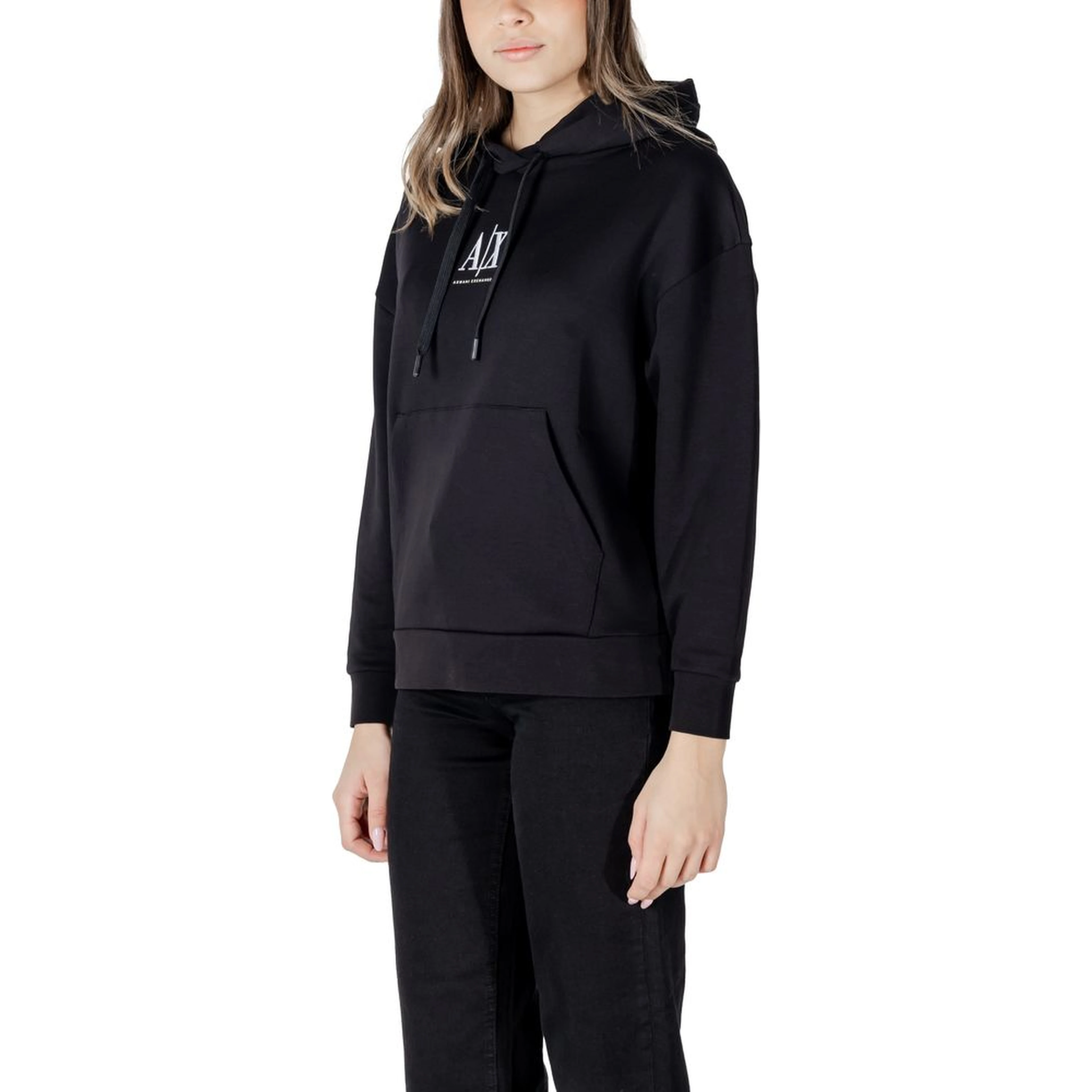 Black Cotton Hoodie