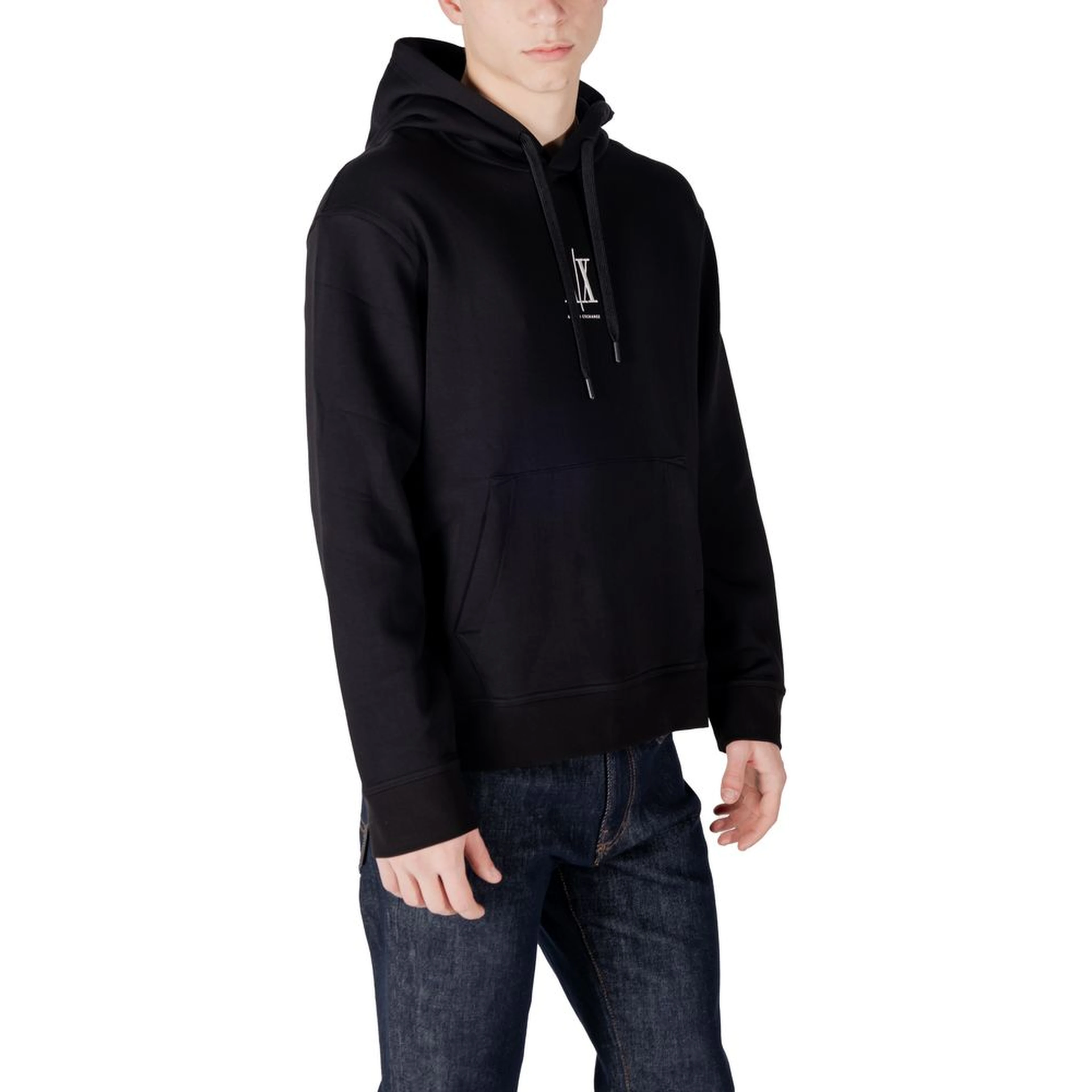 Black Cotton Hoodie