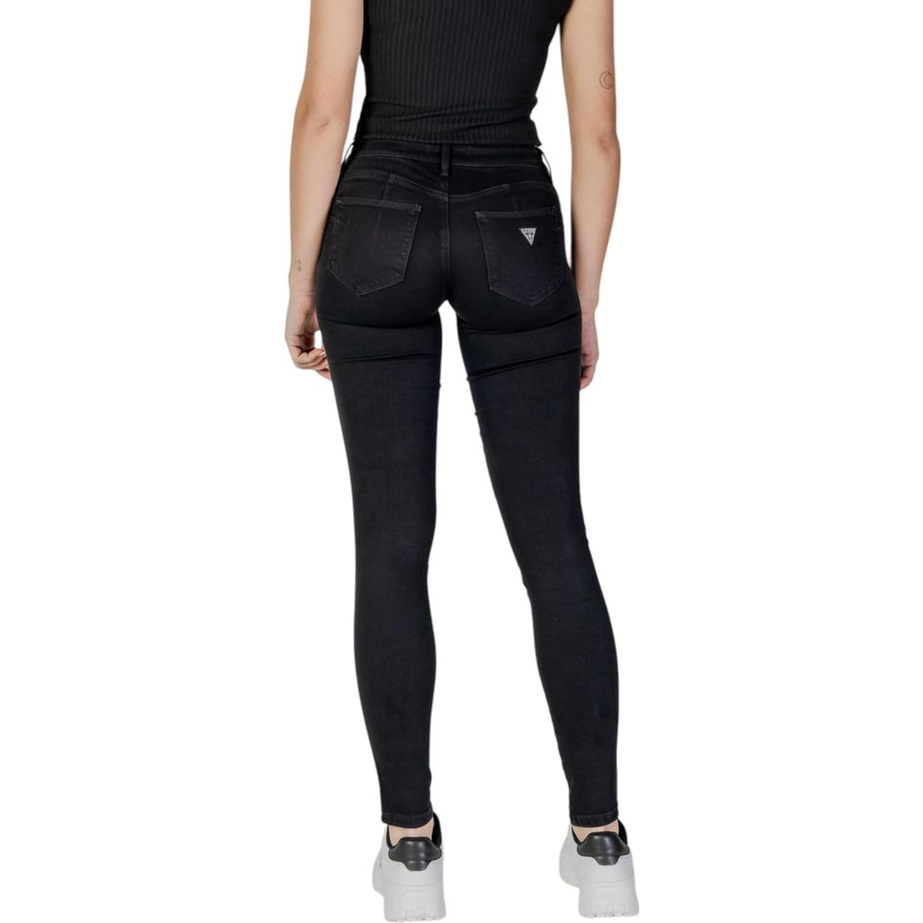 Black Cotton Skinny Jeans