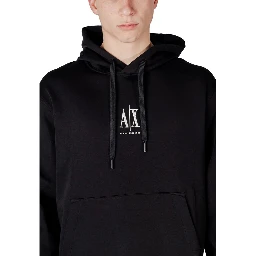 Black Cotton Hoodie