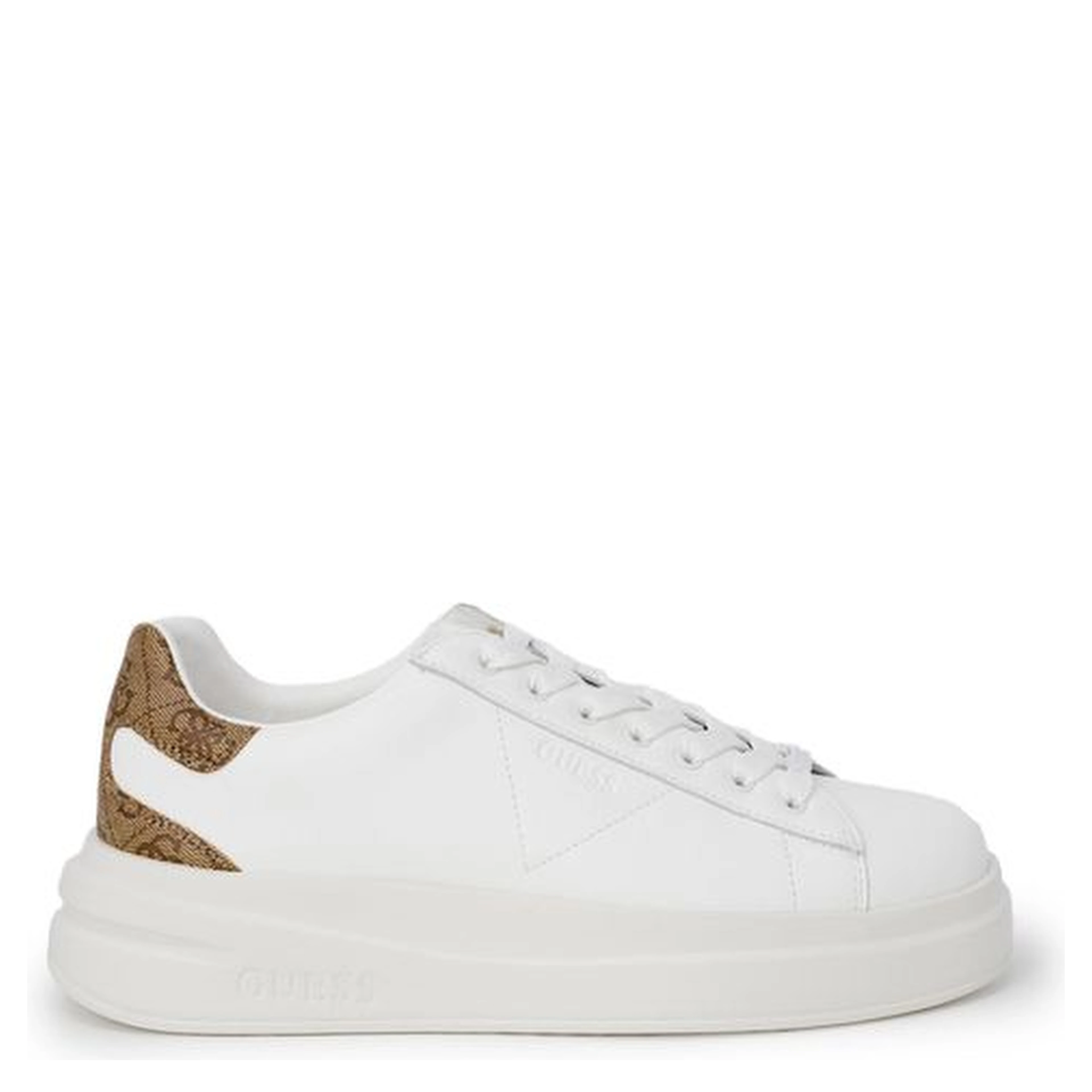 White Polyethylene Low Top Sneakers