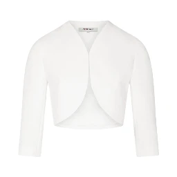 White Polyester Sleeveless Jacket