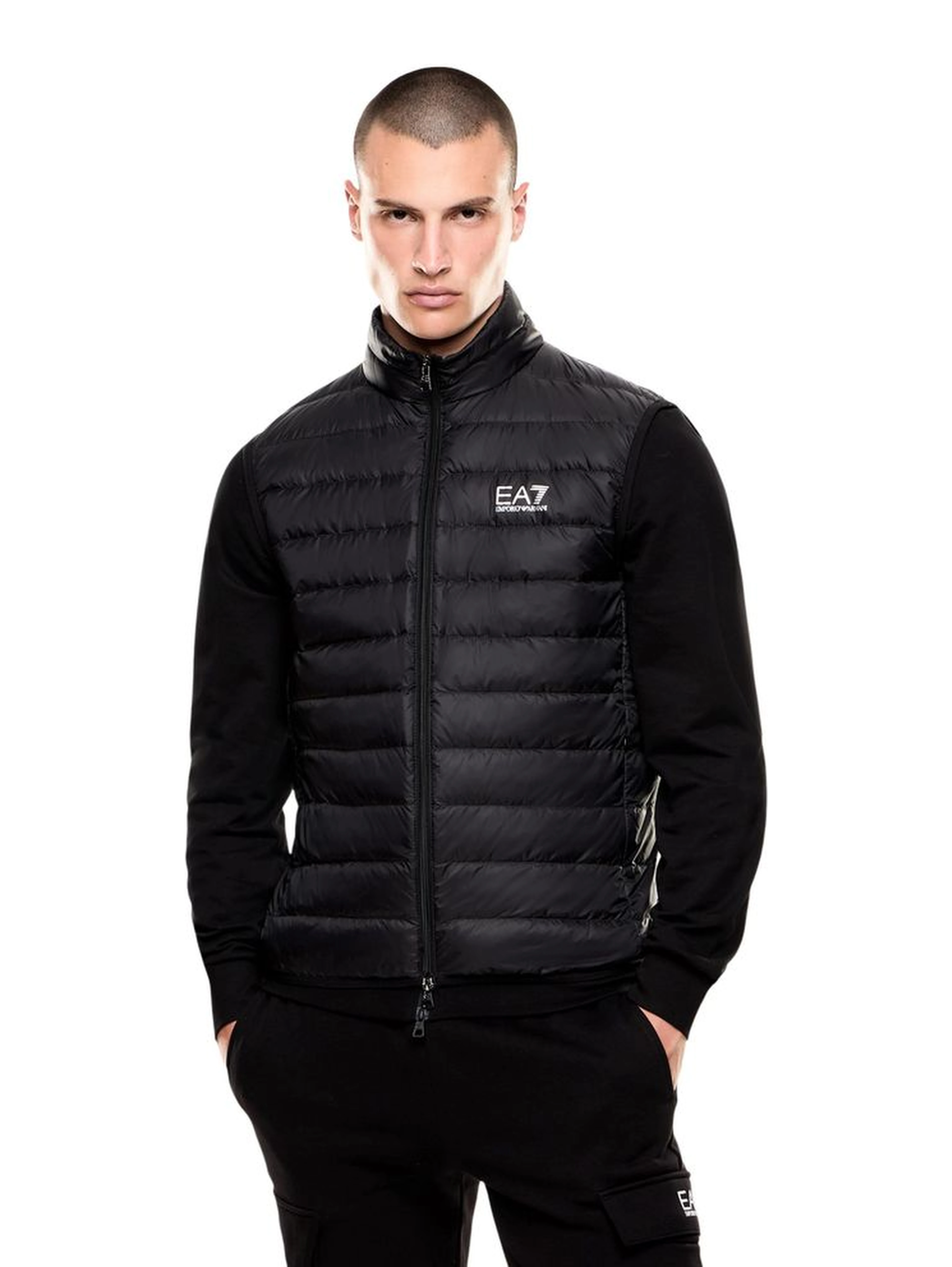 Black Polyamide Sleeveless Jacket