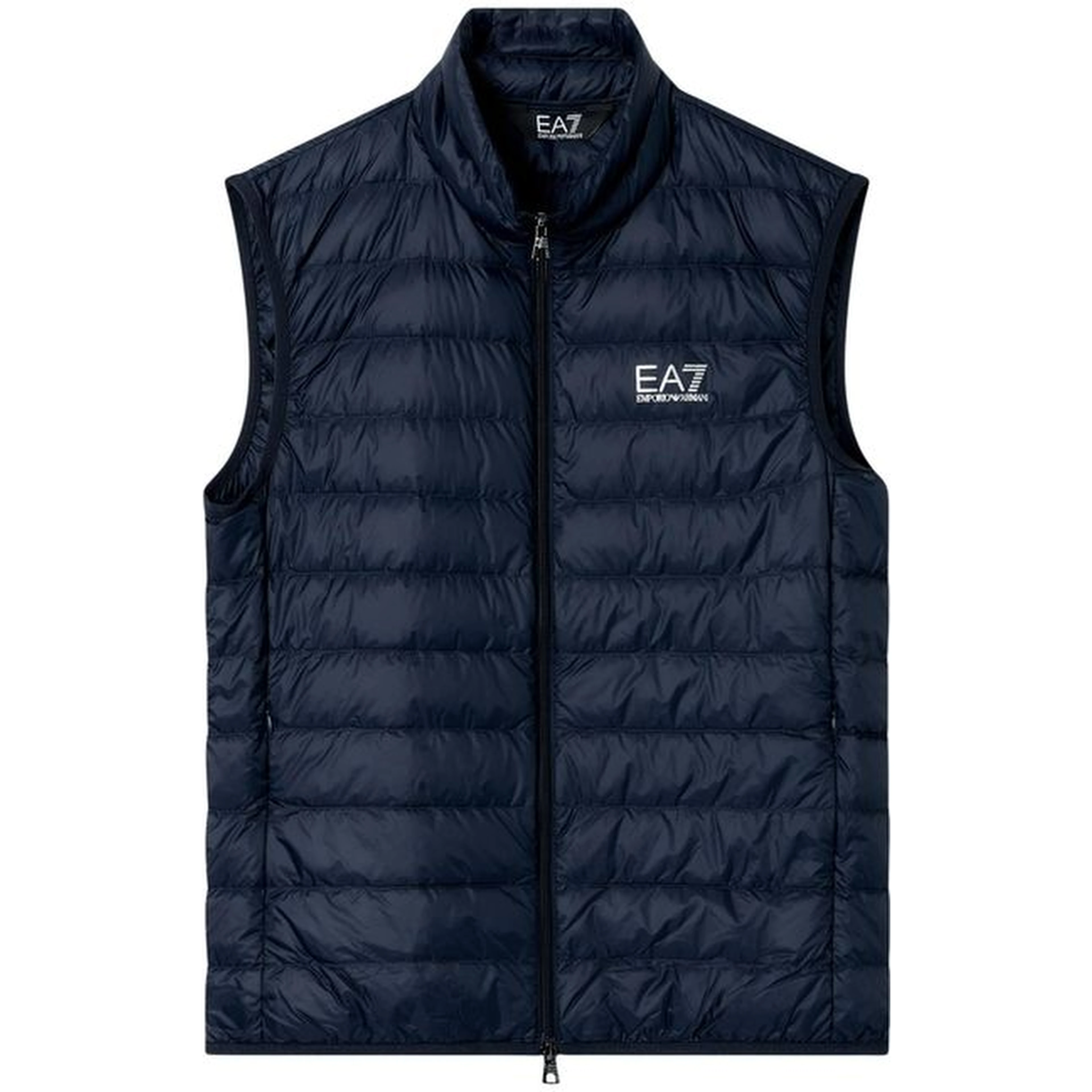 Blue Polyamide Sleeveless Jacket