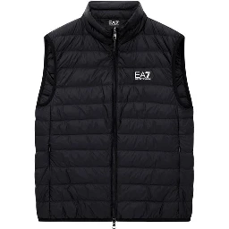 Black Polyamide Sleeveless Jacket