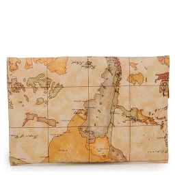 Beige Polyester Clutch Bag