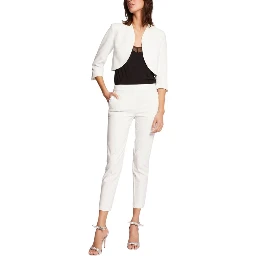 White Polyester Sleeveless Jacket