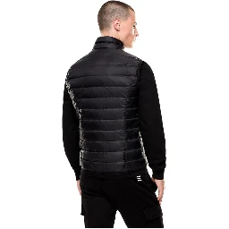 Black Polyamide Sleeveless Jacket