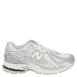 Silver Fabric Athletic Sneakers