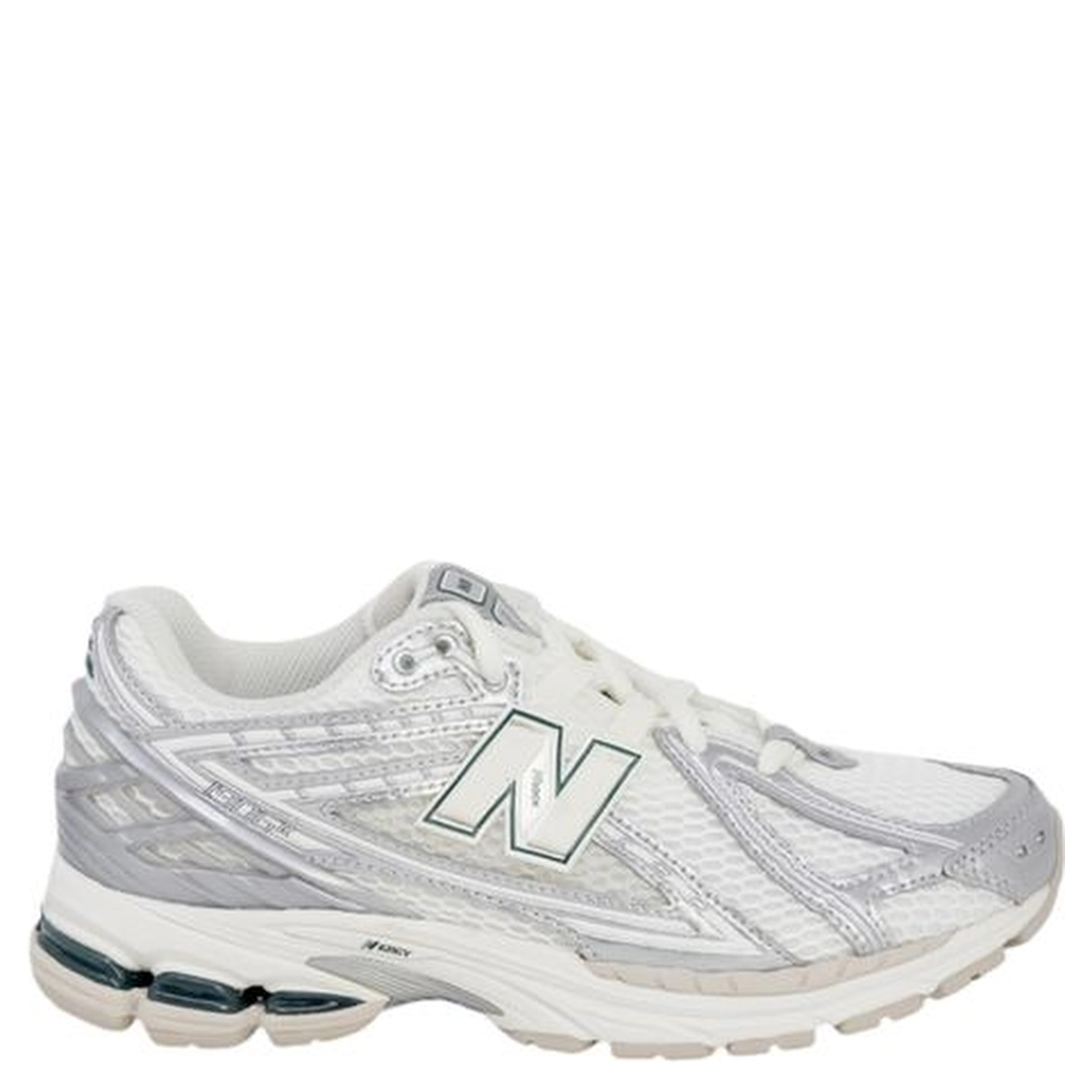 Silver Fabric Athletic Sneakers