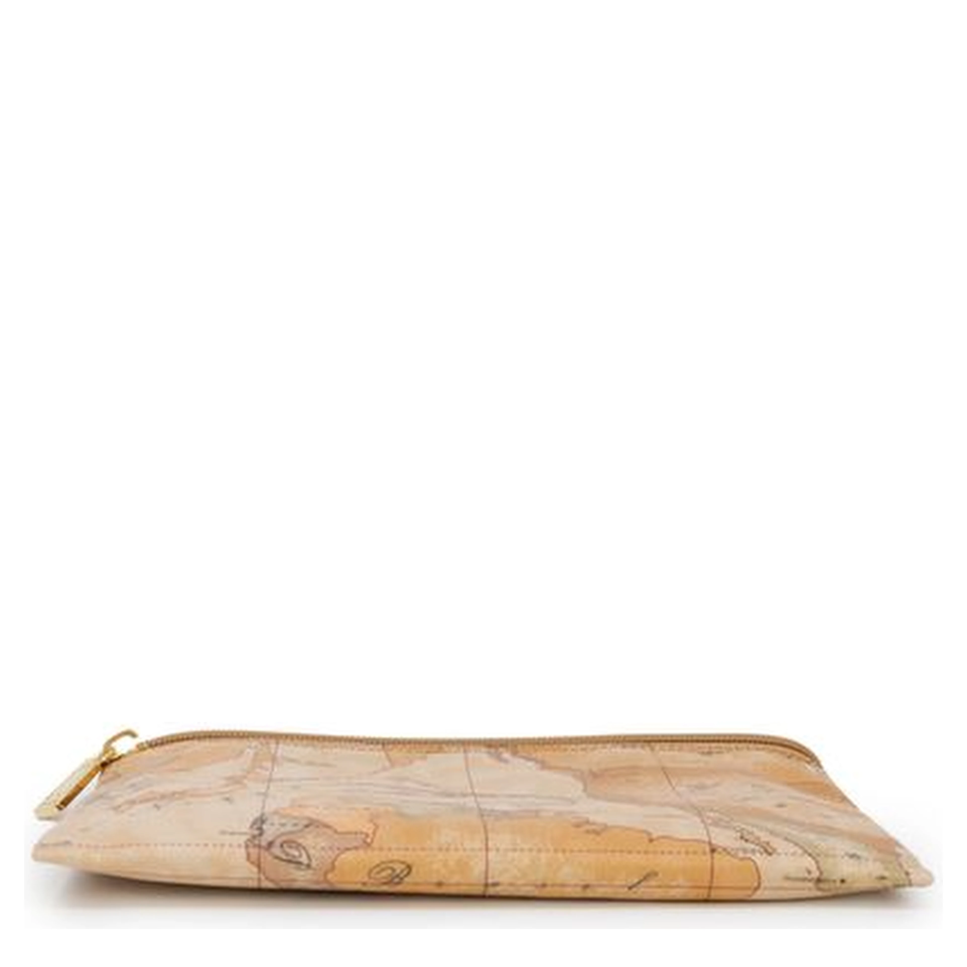 Beige Polyester Clutch Bag