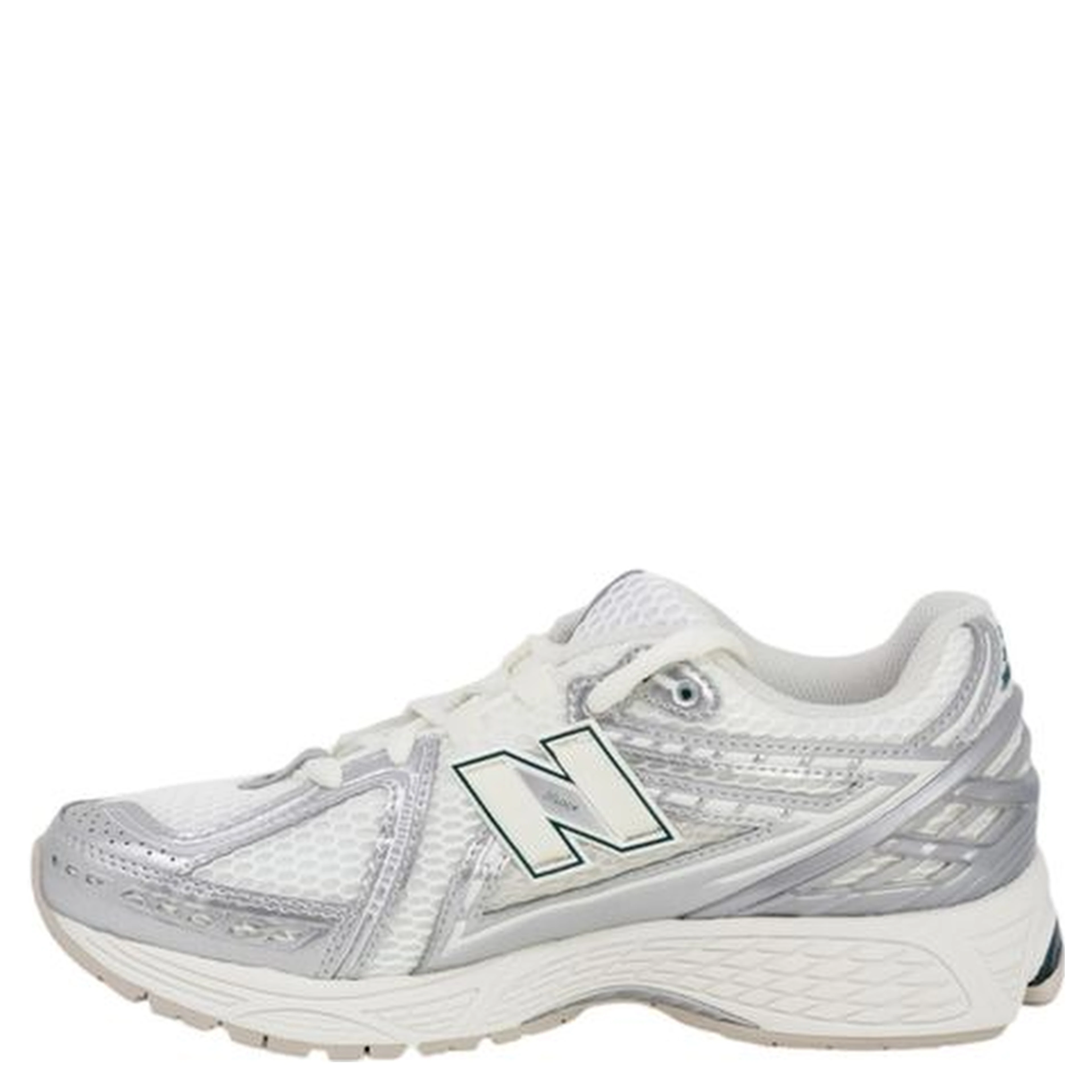 Silver Fabric Athletic Sneakers
