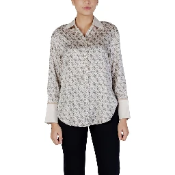Beige Polyester Blouse
