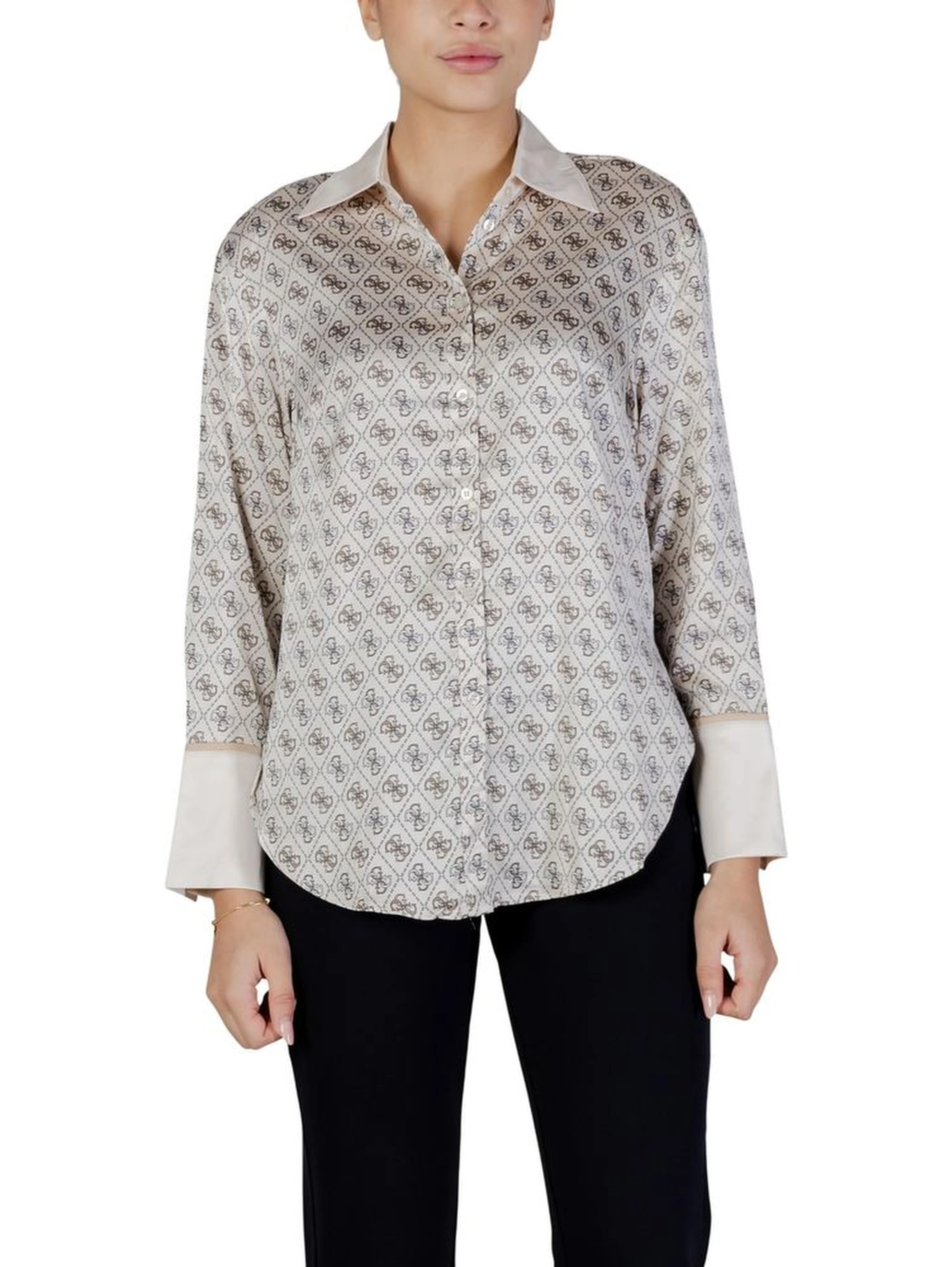 Beige Polyester Blouse