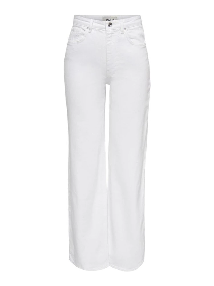 White Cotton Relaxed Fit Jeans