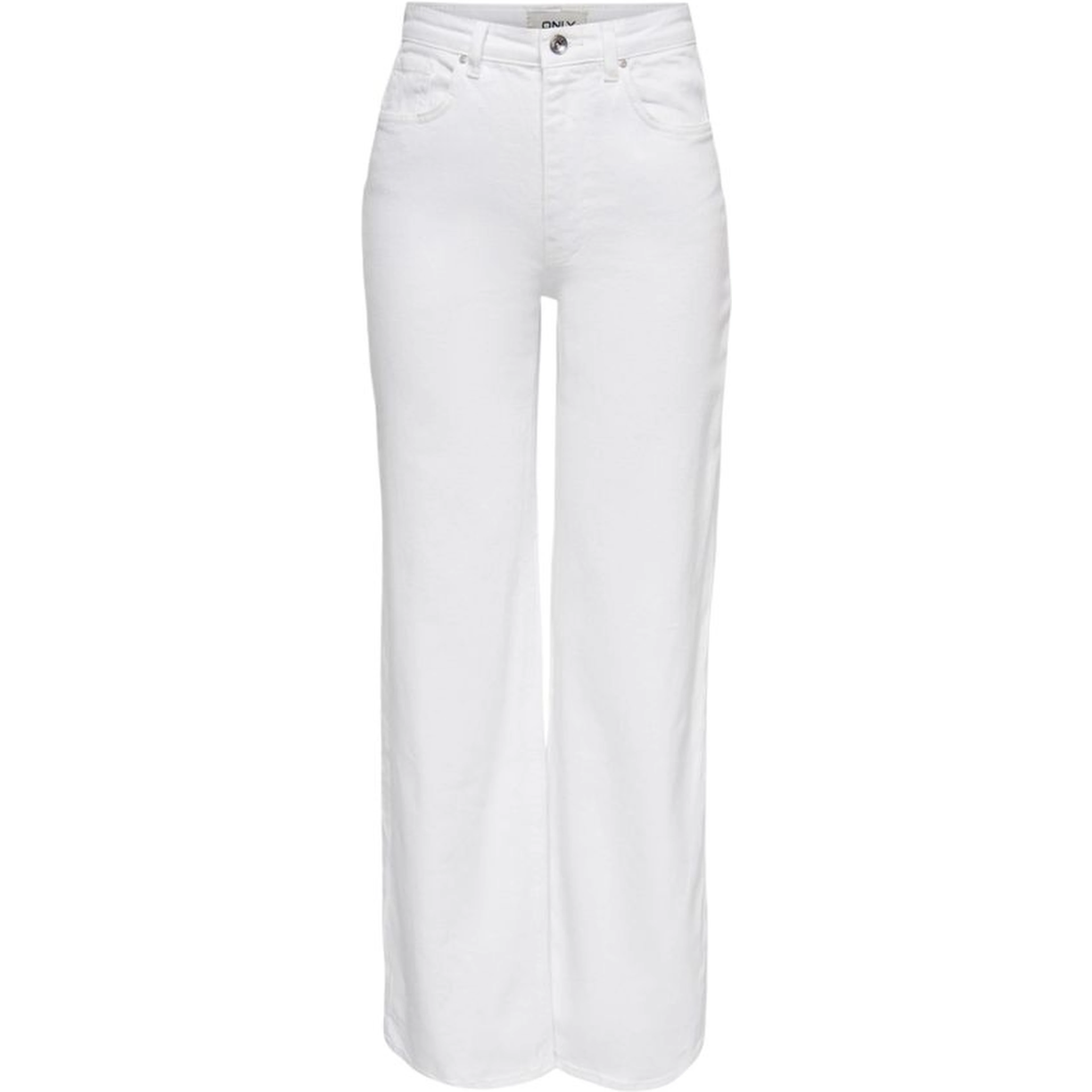 White Cotton Relaxed Fit Jeans