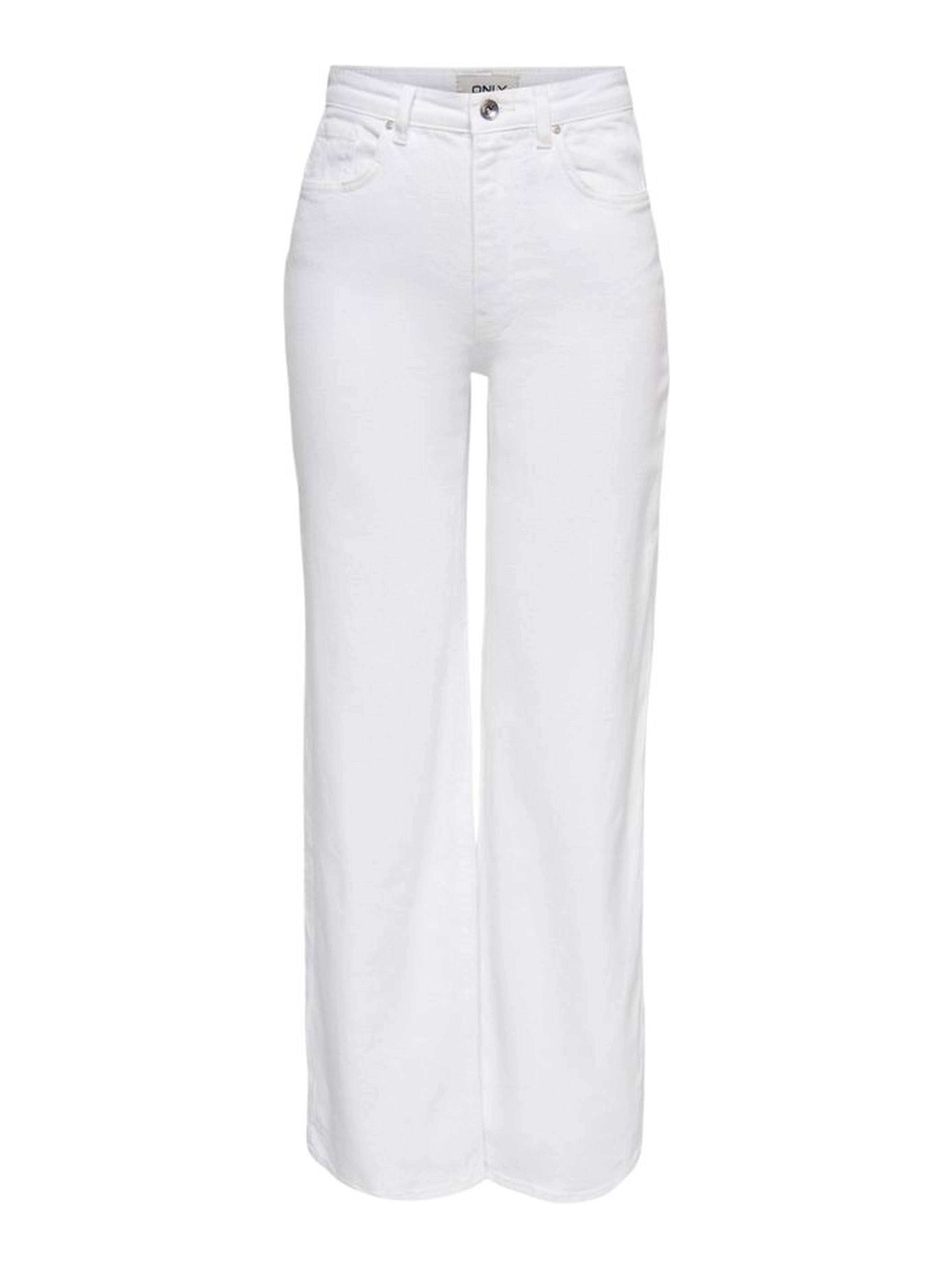 White Cotton Relaxed Fit Jeans