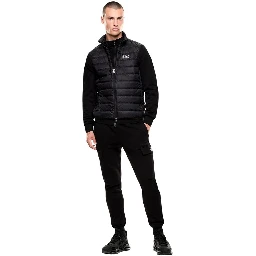 Black Polyamide Sleeveless Jacket