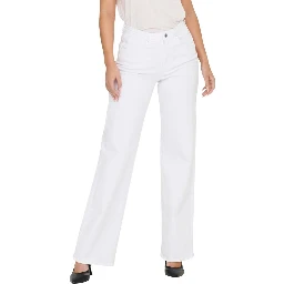 White Cotton Relaxed Fit Jeans