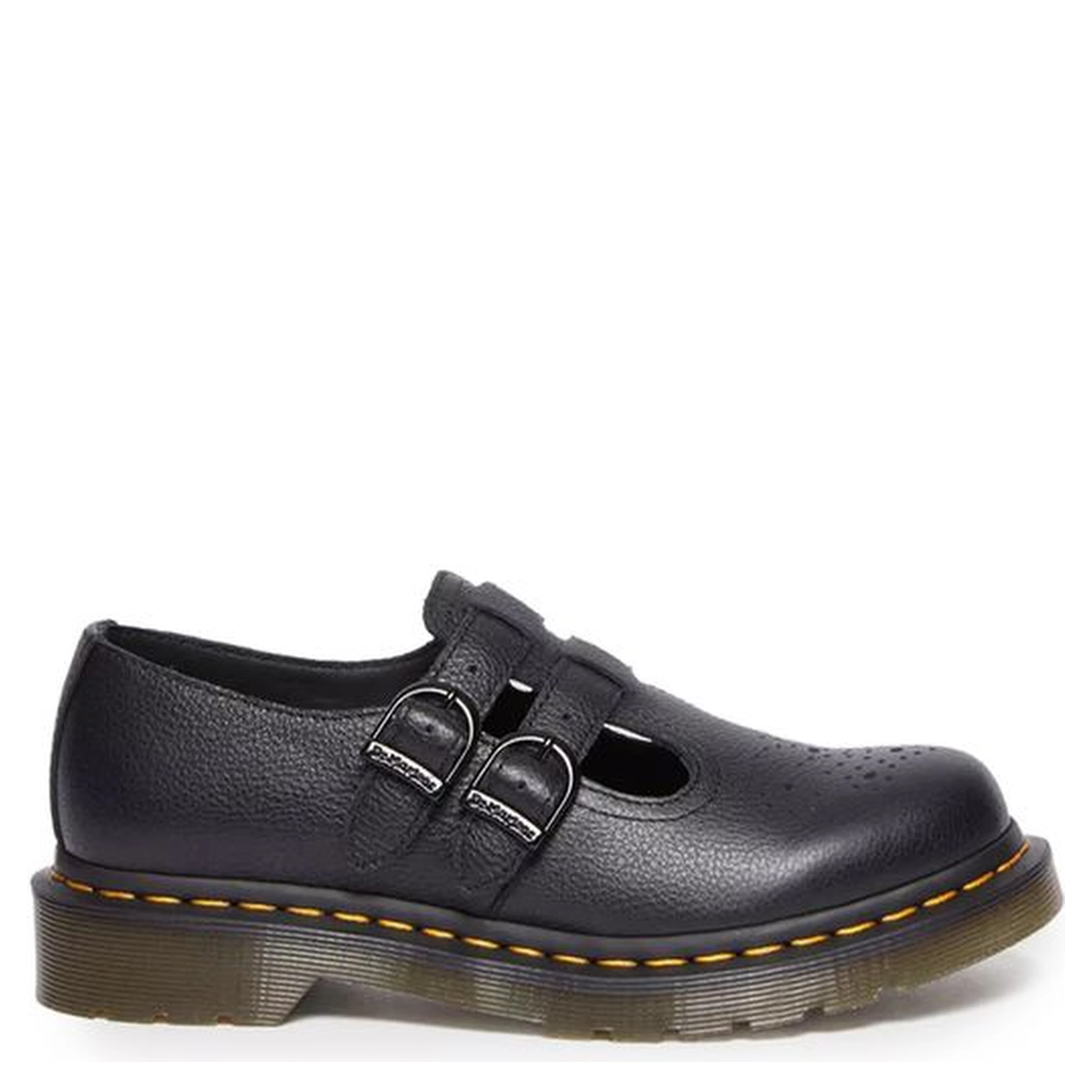 Black Leather Platform Pumps