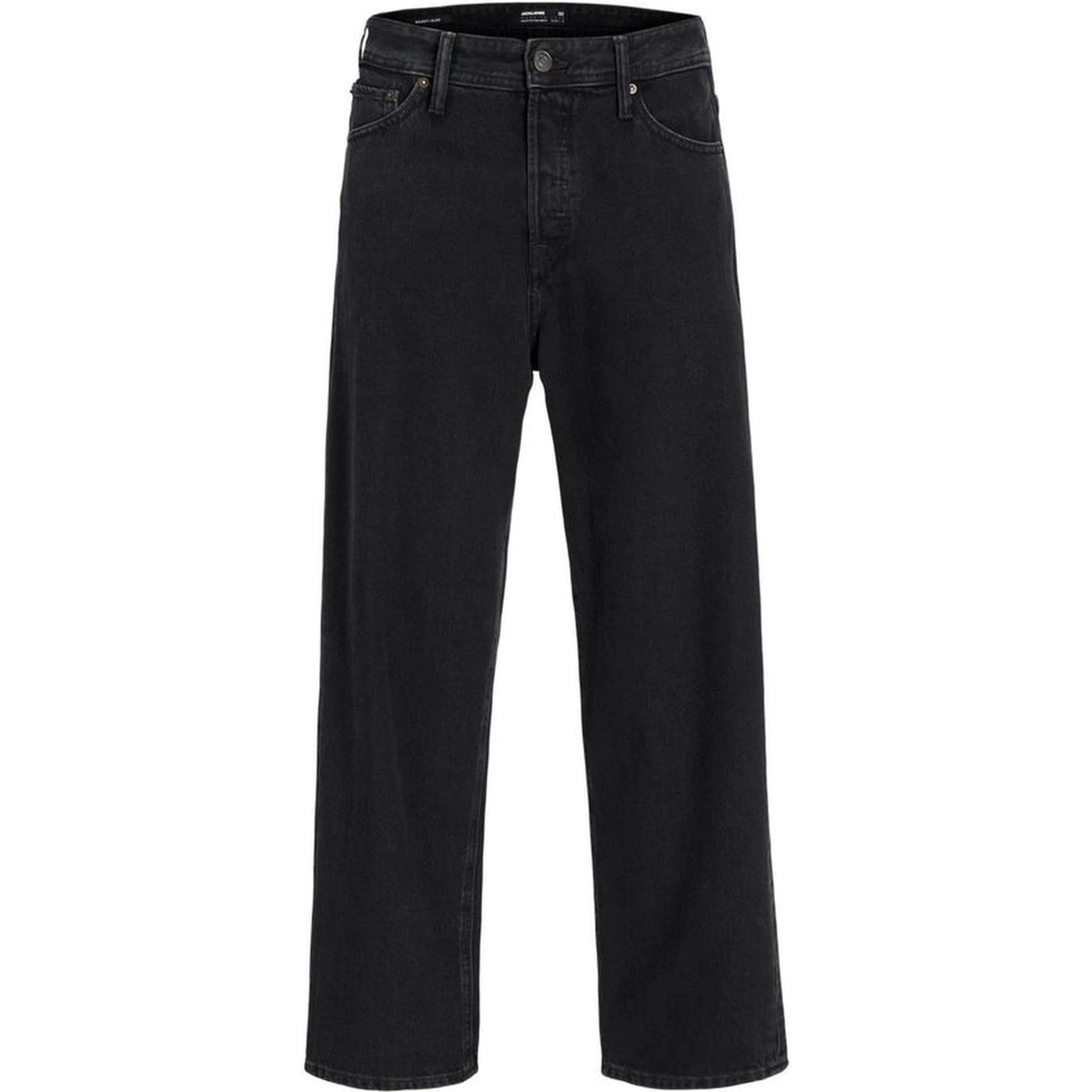 Black Cotton Relaxed Fit Jeans