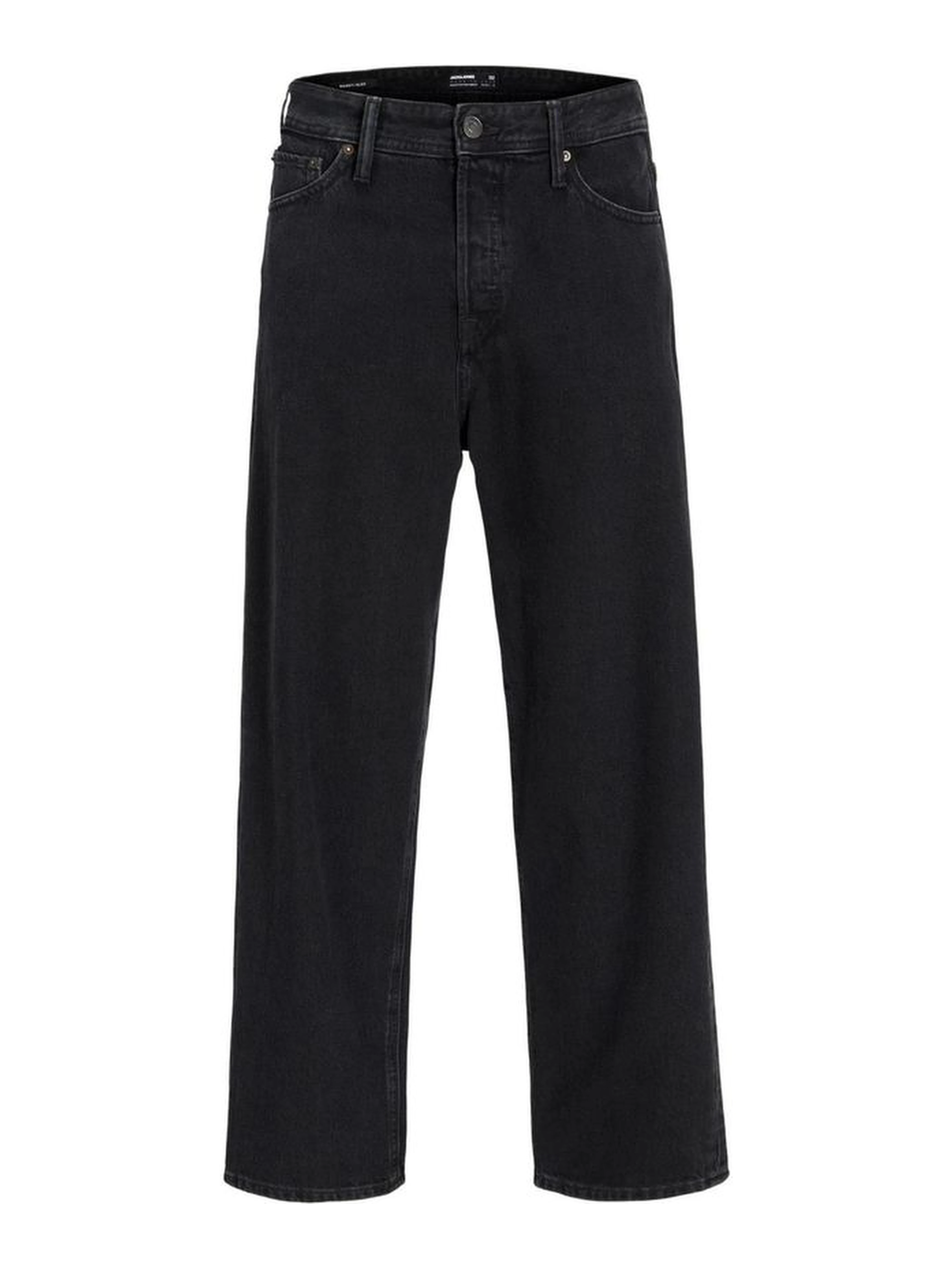 Black Cotton Relaxed Fit Jeans