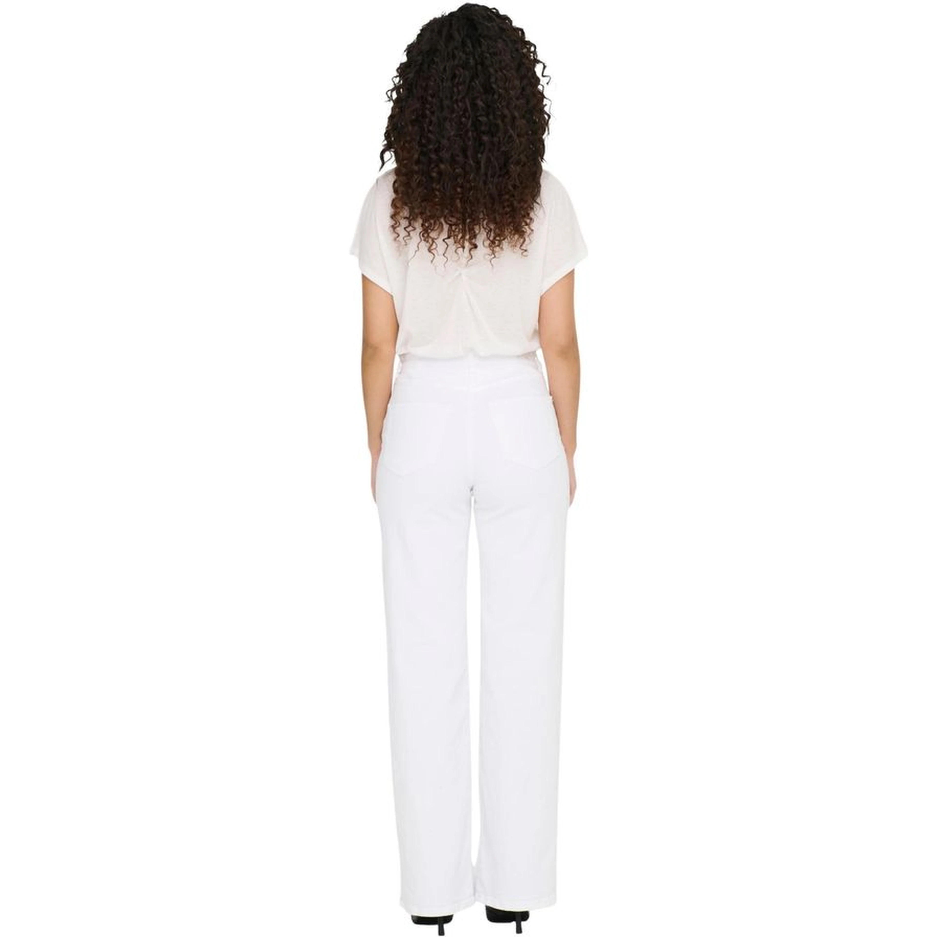 White Cotton Relaxed Fit Jeans