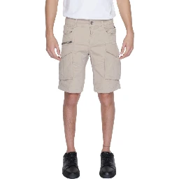 Beige Cotton Bermuda Shorts