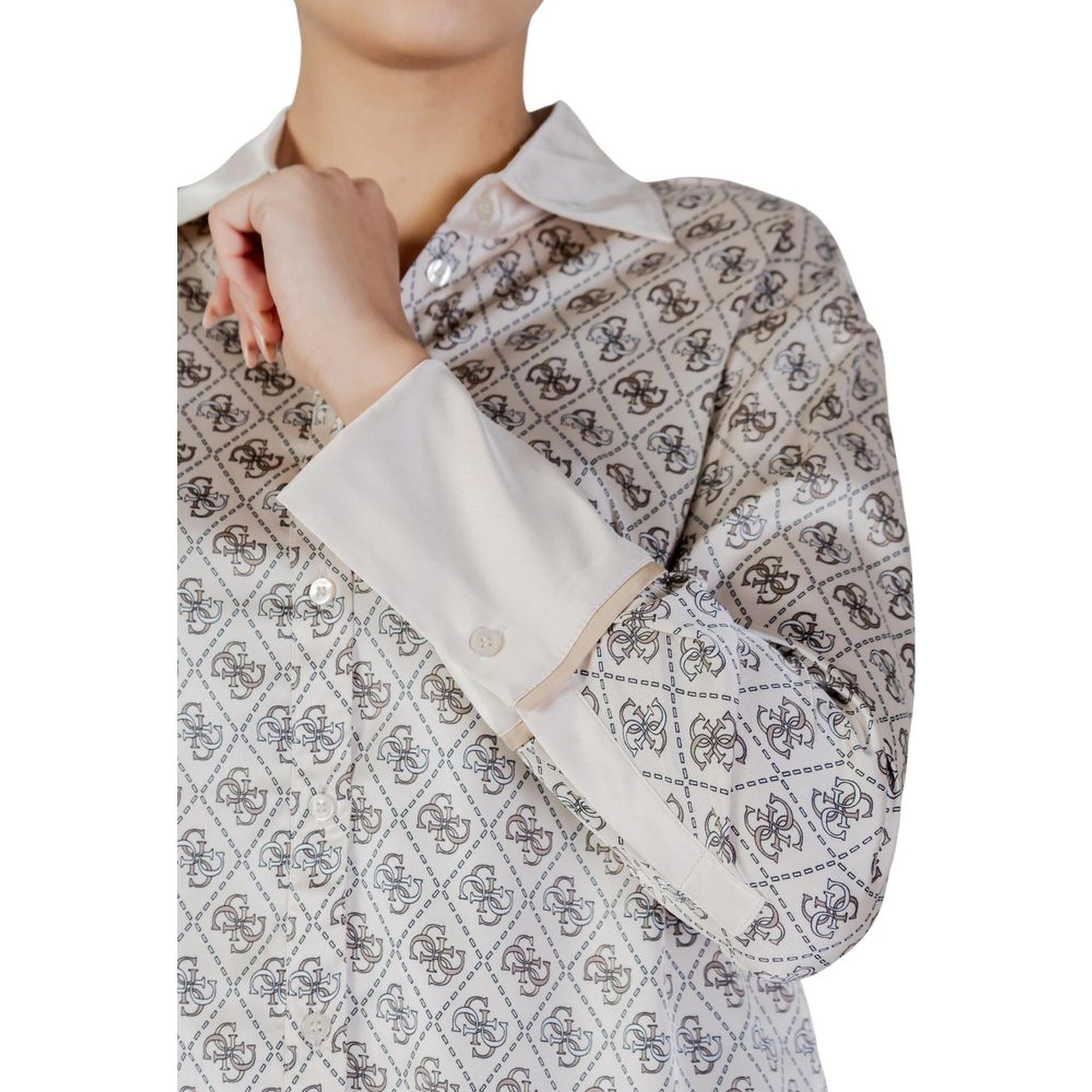 Beige Polyester Blouse